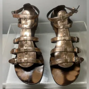 Giuseppe Zanotti copper gladiator sandals sz 9.5 made in italy