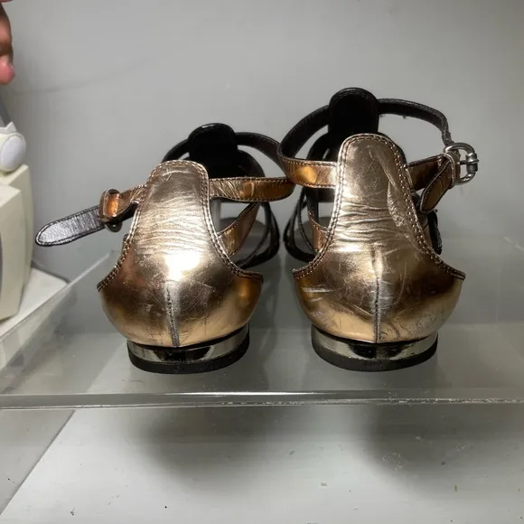 Giuseppe Zanotti copper gladiator sandals sz 9.5 made in italy