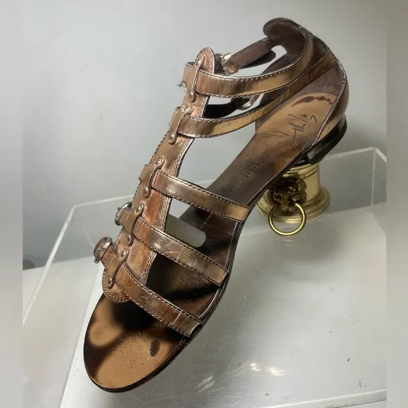Giuseppe Zanotti copper gladiator sandals sz 9.5 made in italy