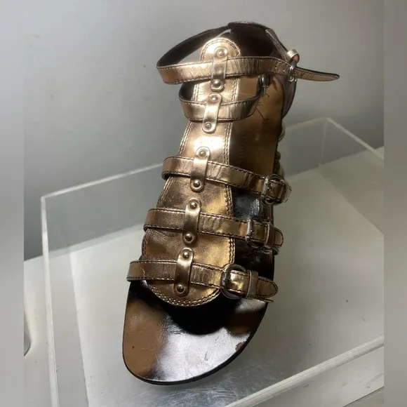 Giuseppe Zanotti copper gladiator sandals sz 9.5 made in italy