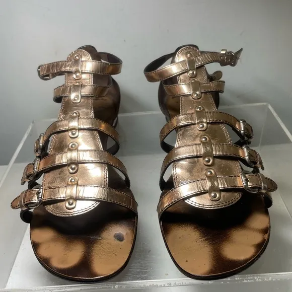 Giuseppe Zanotti copper gladiator sandals sz 9.5 made in italy