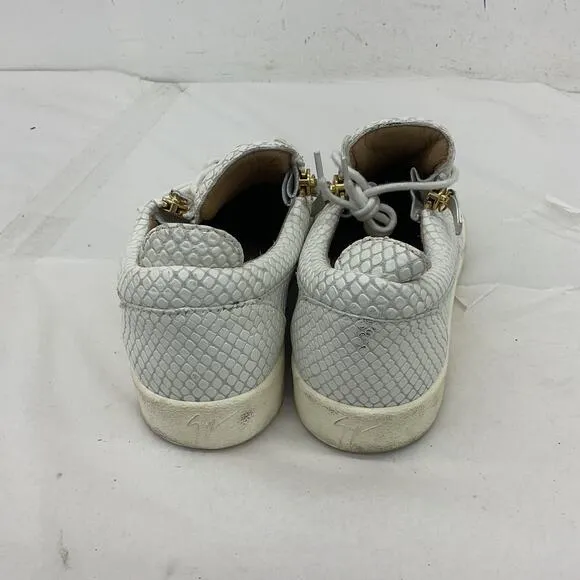 Giuseppe Zanotti Reptile Print White Sneaker Men's Size 9 Preowned
