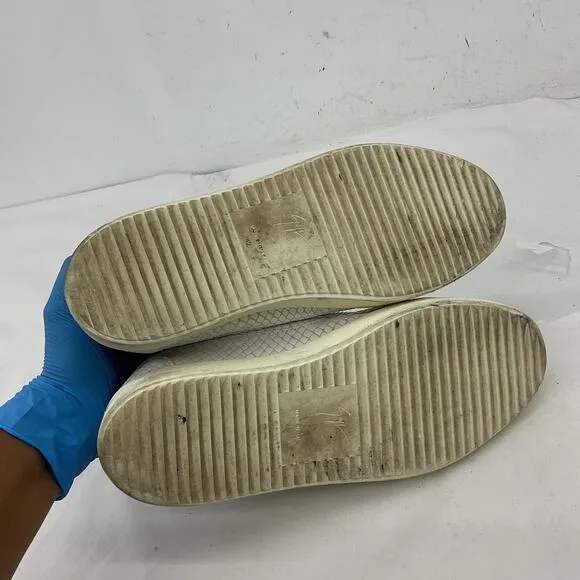 Giuseppe Zanotti Reptile Print White Sneaker Men's Size 9 Preowned