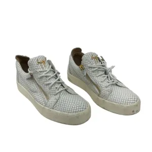 Giuseppe Zanotti Reptile Print White Sneaker Men's Size 9 Preowned