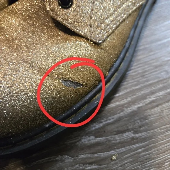 Gold Dr. Martens Boots
