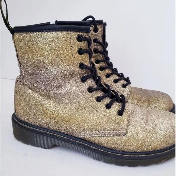 Gold Dr. Martens Boots