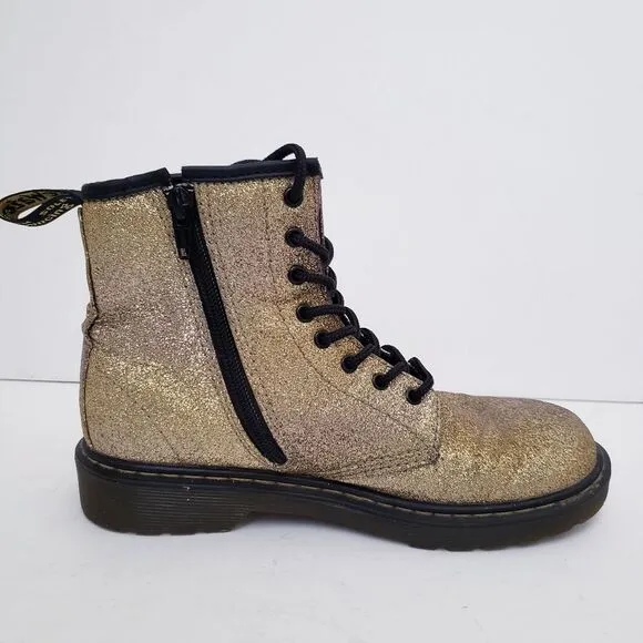 Gold Dr. Martens Boots