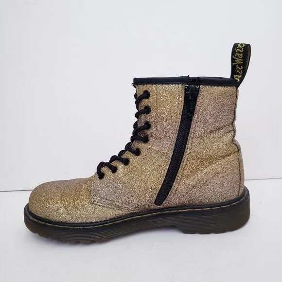 Gold Dr. Martens Boots