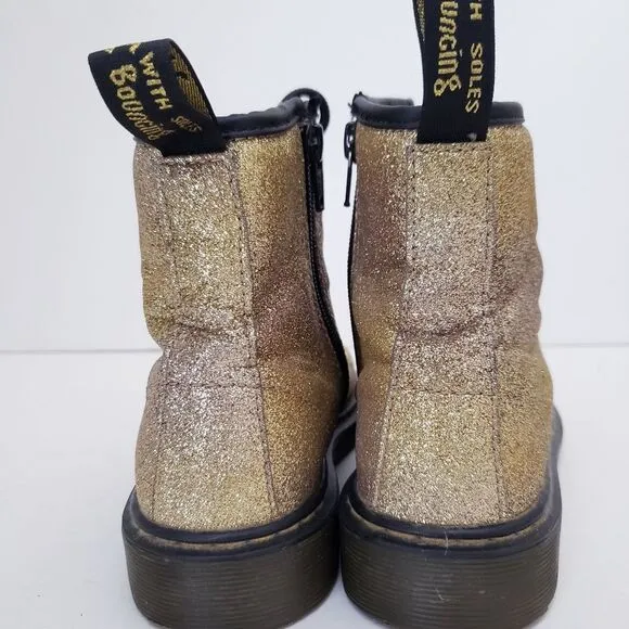 Gold Dr. Martens Boots