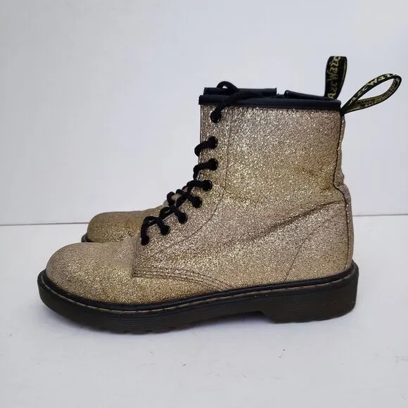 Gold Dr. Martens Boots