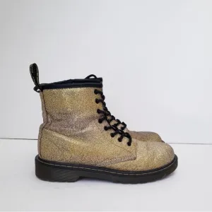 Gold Dr. Martens Boots