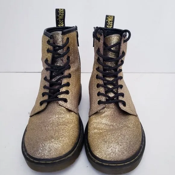 Gold Dr. Martens Boots