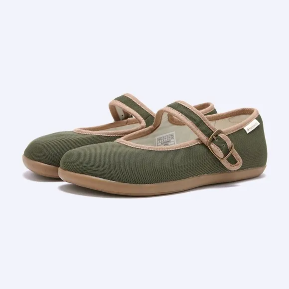 Green and Tan Loafers Comfortable Flats Shoes
