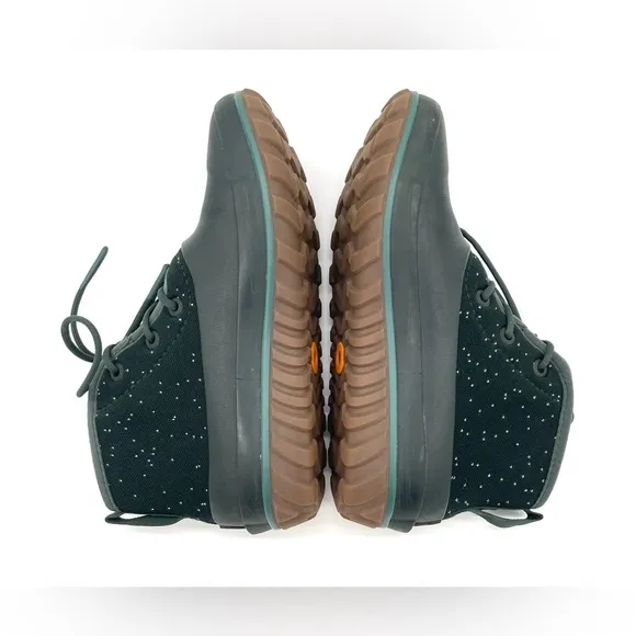 GUC Bogs Classic Casual Lace Waterproof Speckle Boots in Emerald Green 7