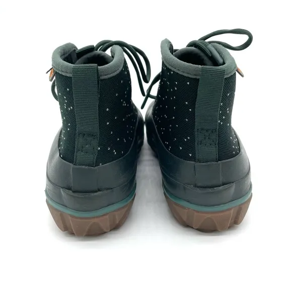 GUC Bogs Classic Casual Lace Waterproof Speckle Boots in Emerald Green 7