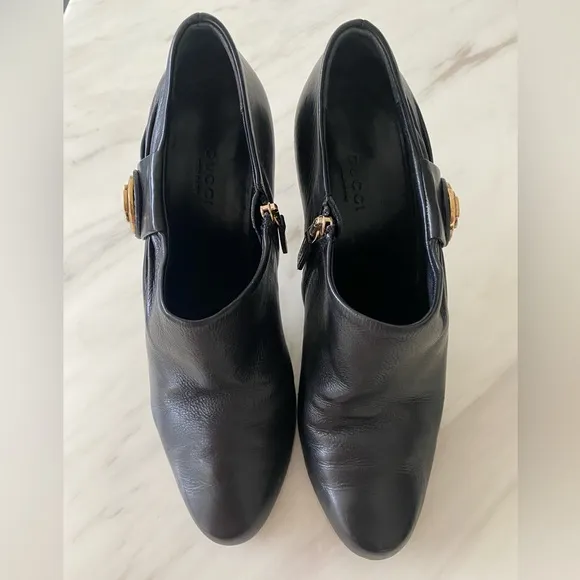 Gucci Leather Low-cut Ankle Boots