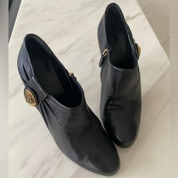 Gucci Leather Low-cut Ankle Boots