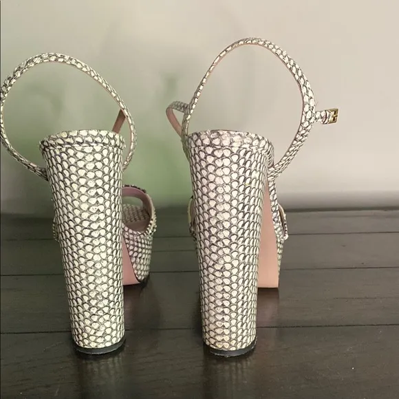 Gucci Python Platform Shoes with Gold Horsebit Accents