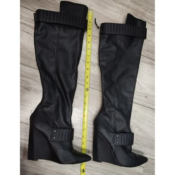 Gwen Stefani GX Tall Leather Boots Woman's Size 7.5