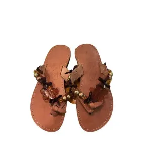 Handmade Womens Greek Leather Sandals sz 10
