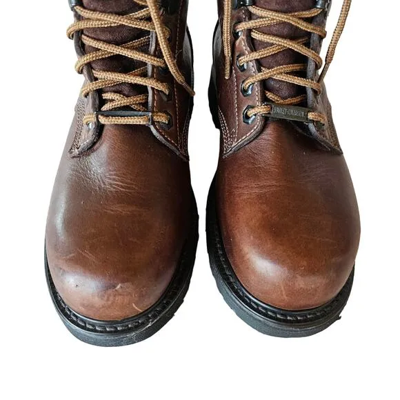 Harley Davidson Boots Mens 6.5M Brown Leather 88414 Motorcycle Biker Safety Work
