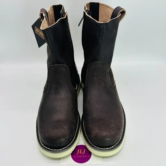 Harley Davidson Men's Aldredge 8-Inch Brown Leather Casual Boots D10008 Size 9