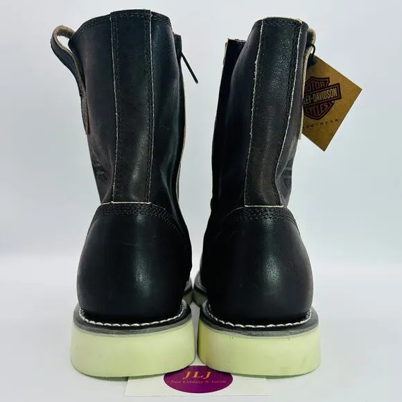 Harley Davidson Men's Aldredge 8-Inch Brown Leather Casual Boots D10008 Size 9