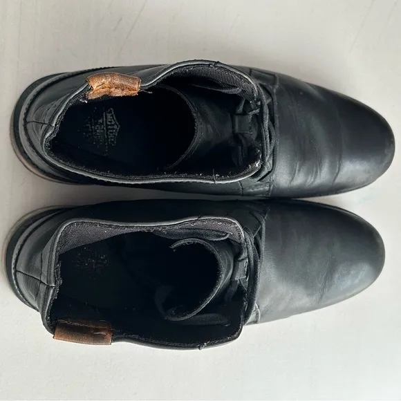 Harley Davidson Men's Round Toe Black Leather Ankle Motorcycle Boots Size 9