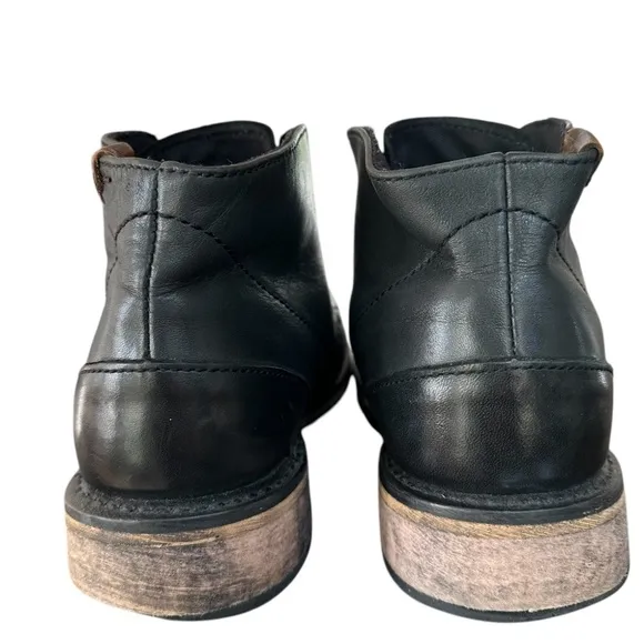 Harley Davidson Men's Round Toe Black Leather Ankle Motorcycle Boots Size 9