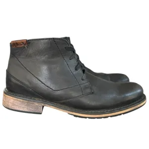Harley Davidson Men's Round Toe Black Leather Ankle Motorcycle Boots Size 9