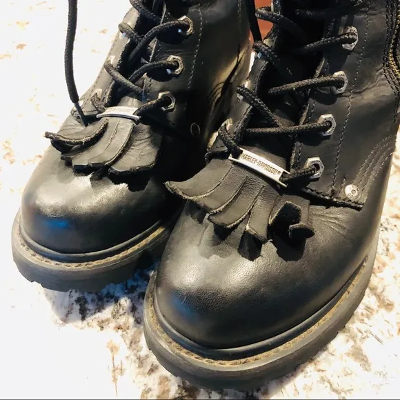 Harley Davidson Tall Ankle Combat Oxford Boots
