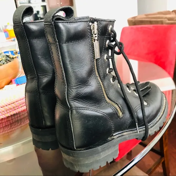Harley Davidson Tall Ankle Combat Oxford Boots