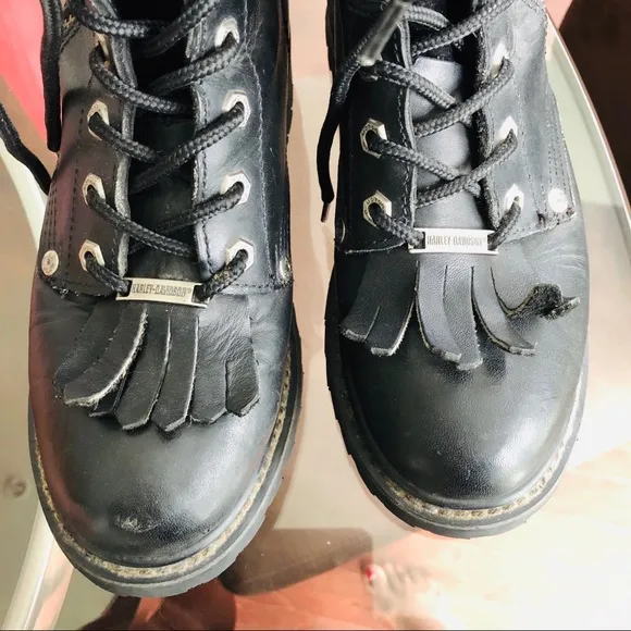 Harley Davidson Tall Ankle Combat Oxford Boots