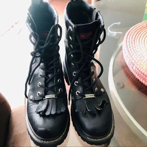 Harley Davidson Tall Ankle Combat Oxford Boots
