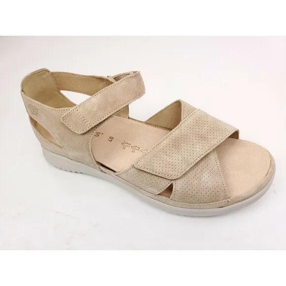 Hartjes 112032 Beige Suede Velour Breeze 2 Romer Sandals Size 42 US 11-11.5
