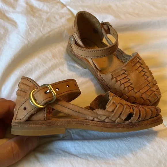Heirloom Mikoleon Kids Tan Leather Chitos Sandals