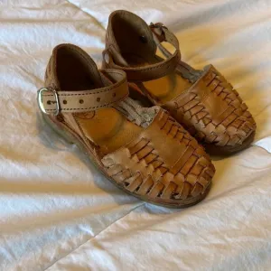 Heirloom Mikoleon Kids Tan Leather Chitos Sandals