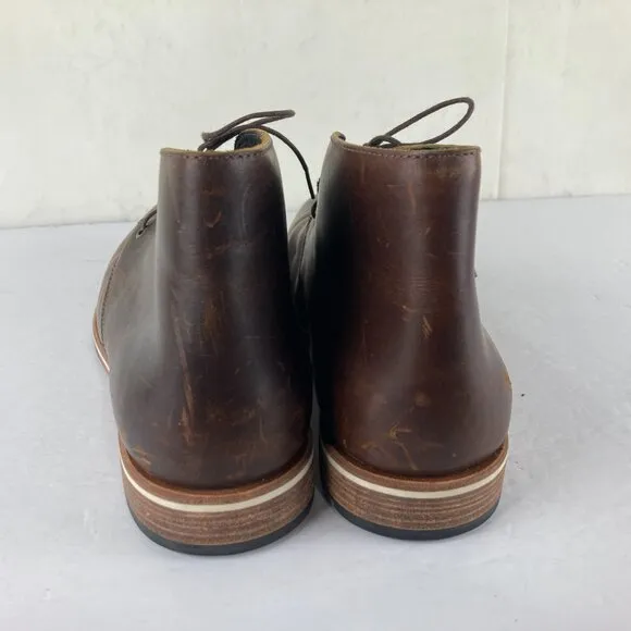 Helm Mens Sz 12 Brown Leather Chukka Ankle Boots Made in Brazil