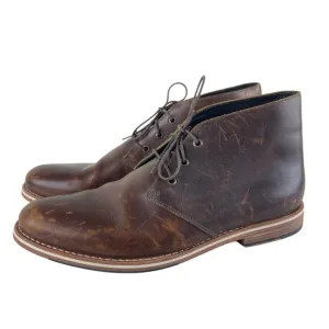 Helm Mens Sz 12 Brown Leather Chukka Ankle Boots Made in Brazil
