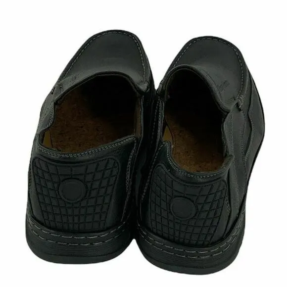 Henry Ferrera Mens Birata-100 Black Round Toe Slip On Loafers Shoes Size 10