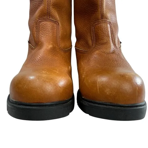 HERMAN SURVIVORS Brown Leather Western Work Boots Workhorse II Steel Toe Size 11