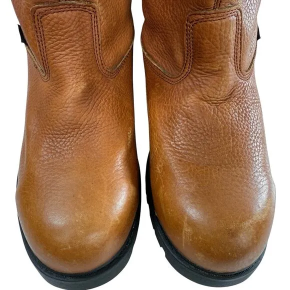 HERMAN SURVIVORS Brown Leather Western Work Boots Workhorse II Steel Toe Size 11