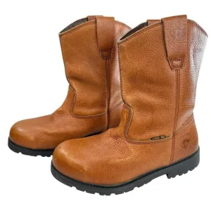 HERMAN SURVIVORS Brown Leather Western Work Boots Workhorse II Steel Toe Size 11