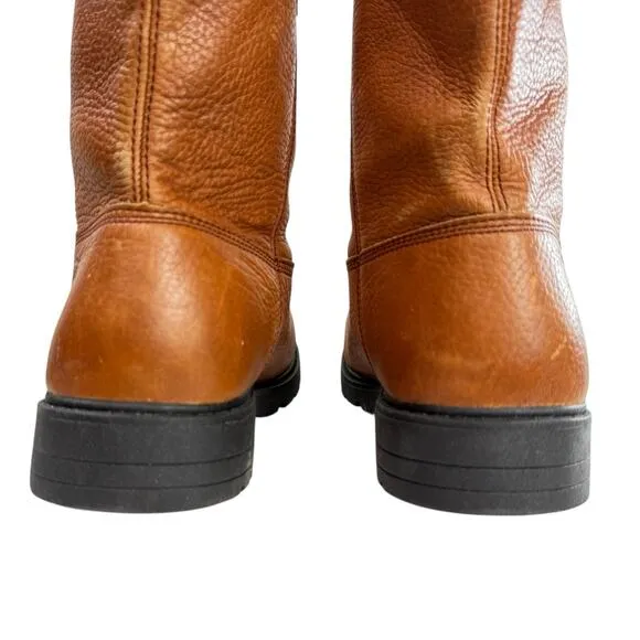 HERMAN SURVIVORS Brown Leather Western Work Boots Workhorse II Steel Toe Size 11