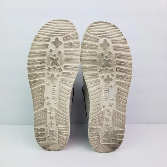 Hey Dude Britt Womens Size 9 Cream Cheetah Fur Cuff Comfort Casual Shoes