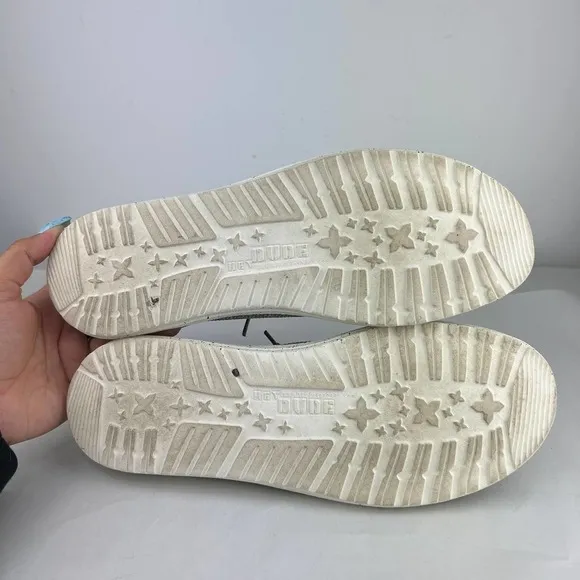 Hey Dude Shoes Wally Knit Beige Slip On Shoes Mens Size: 10