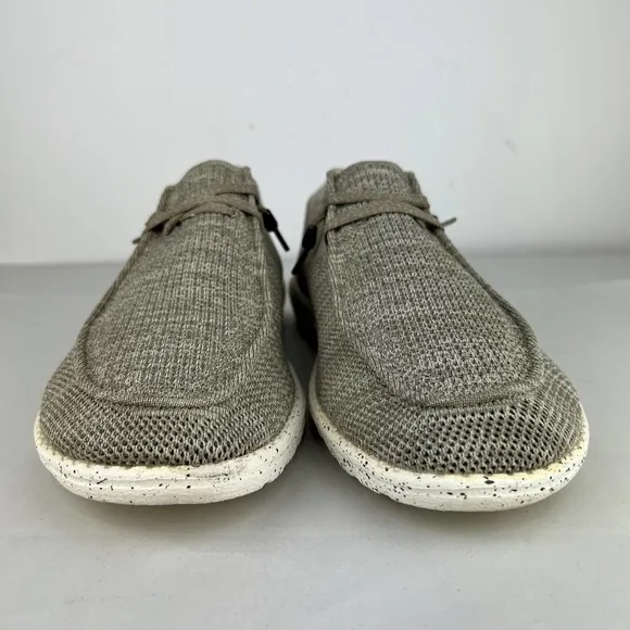 Hey Dude Shoes Wally Knit Beige Slip On Shoes Mens Size: 10