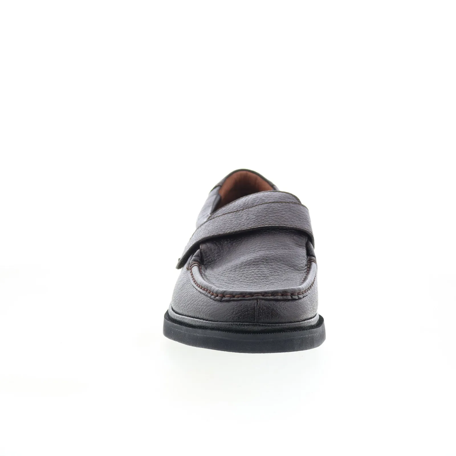 Hitchcock 7192 Mens Brown Extra Extra Wide 6E Leather Loafers Casual Shoes