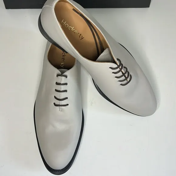 Hockerty Wholecut Oxford Off White Leather Shoes Men’s Size US 9