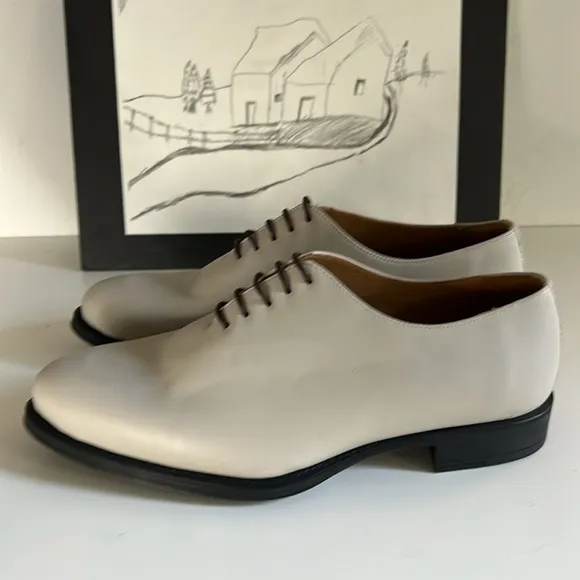 Hockerty Wholecut Oxford Off White Leather Shoes Men’s Size US 9